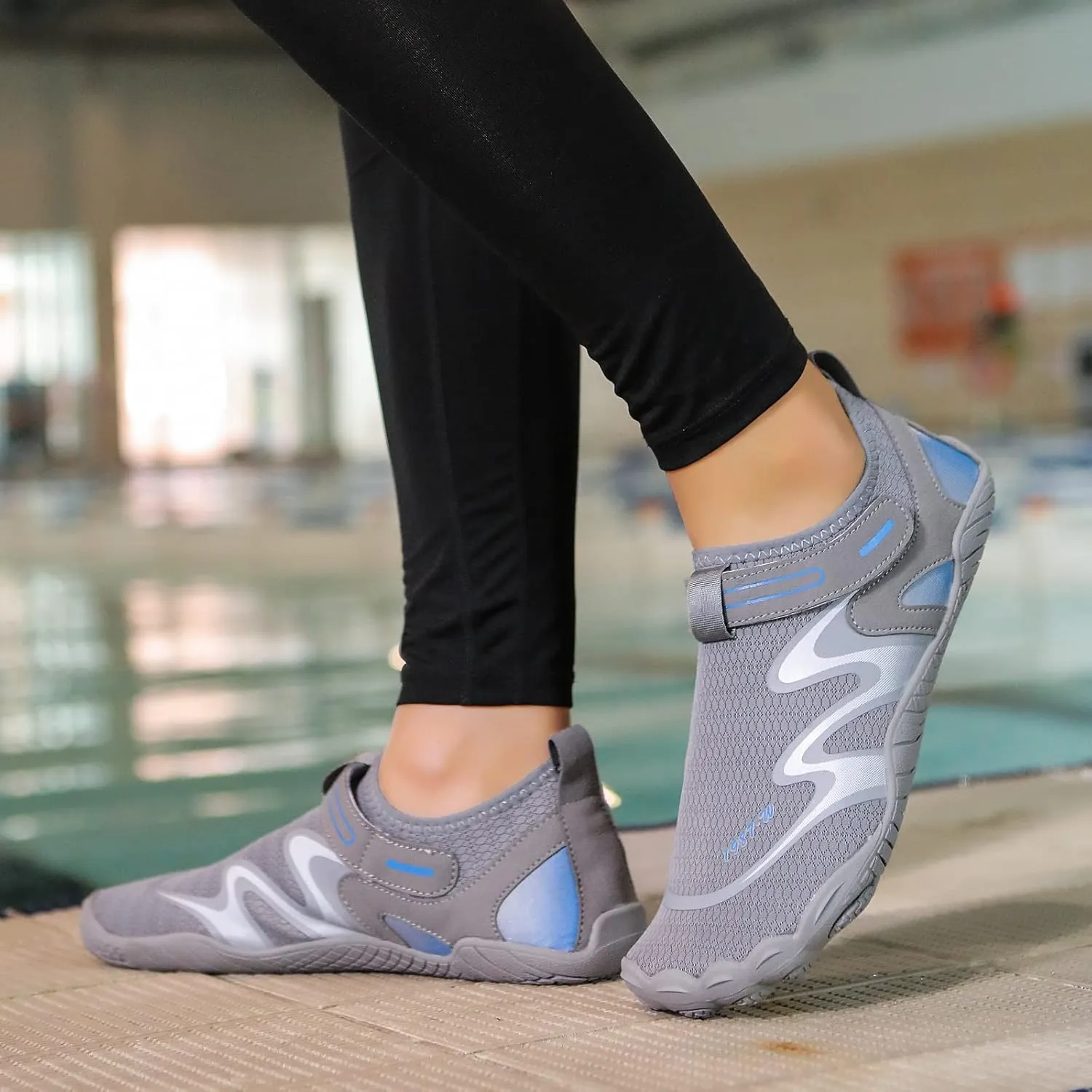 JiuQing Water Shoes Men Women Diving Surf Beach Shoes Quick Dry Adjustable Yoga Fitness Barefoot Shoes