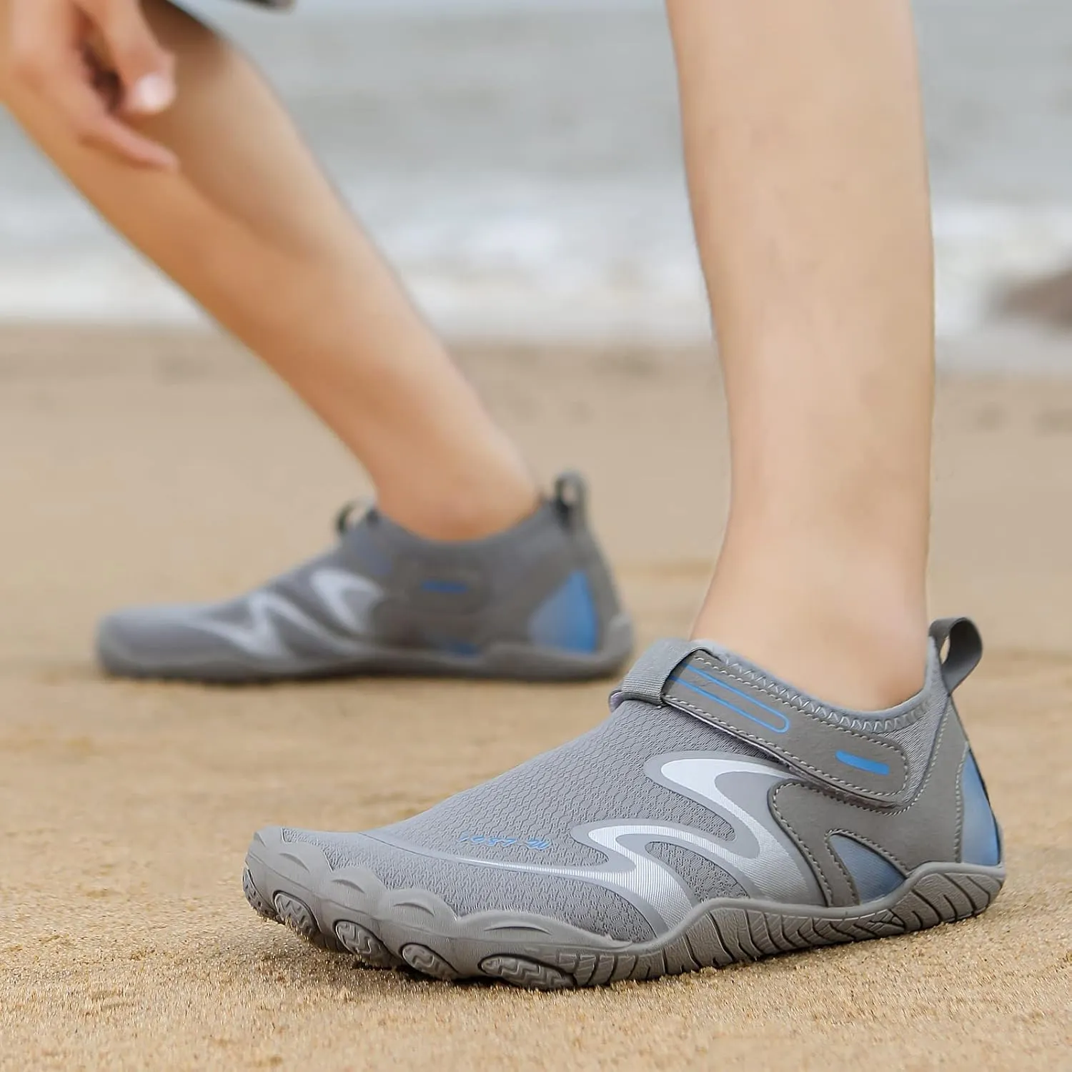 JiuQing Water Shoes Men Women Diving Surf Beach Shoes Quick Dry Adjustable Yoga Fitness Barefoot Shoes