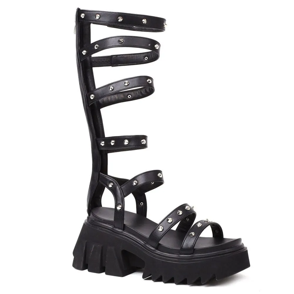 Joskaa New Trends Dropship Gladiator Sandals Comfy Walking Chunky Heels Summer Leisure Platform Sandals Shoes Women Big Size 43