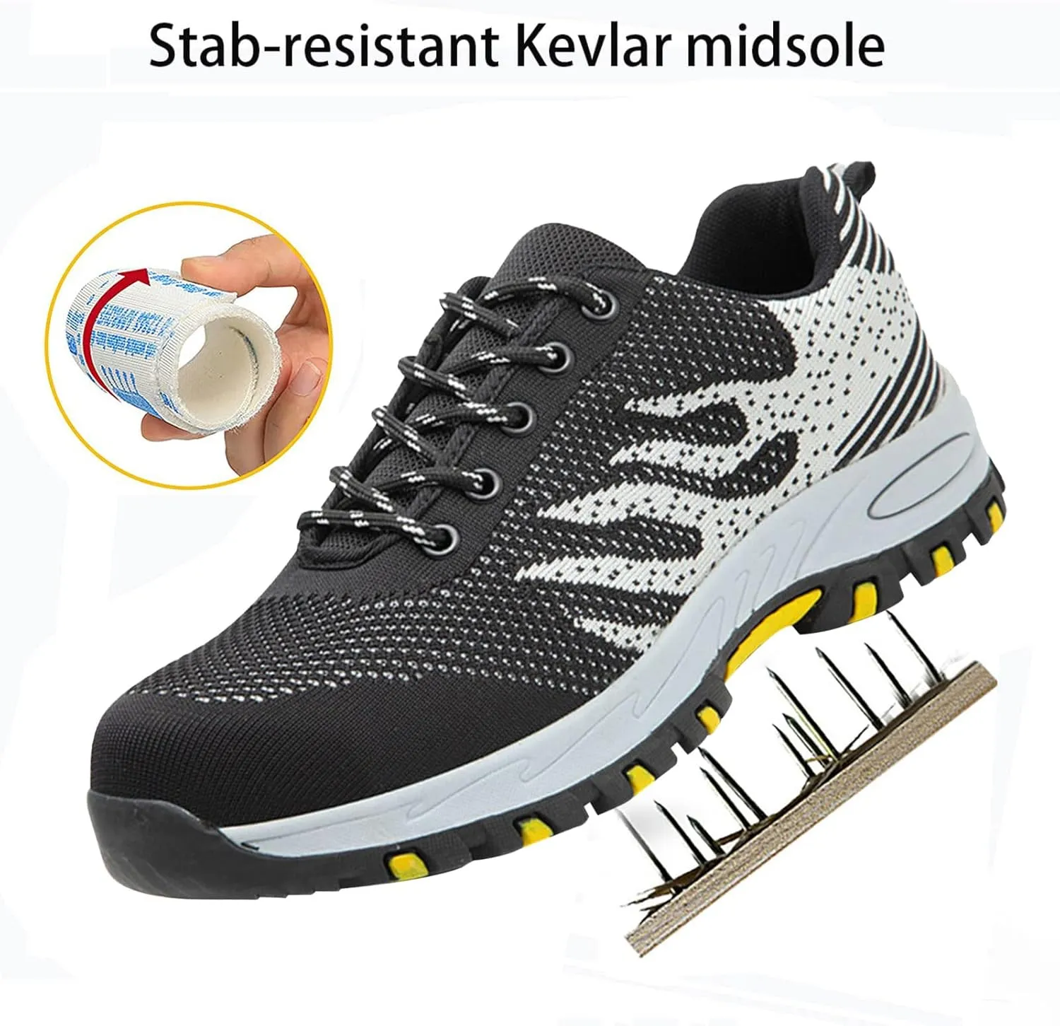 Lightweight Indestructible Safety Shoes,for Warehouse, Auto Repairing, Working, Factory, Outdoor Sports,