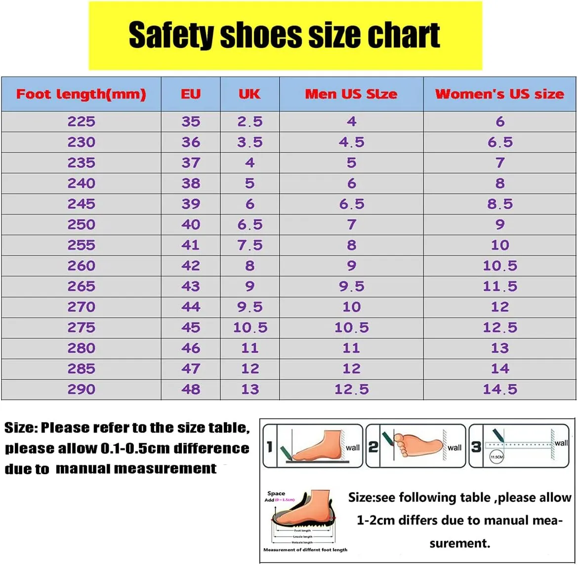 Lightweight Indestructible Safety Shoes,for Warehouse, Auto Repairing, Working, Factory, Outdoor Sports,