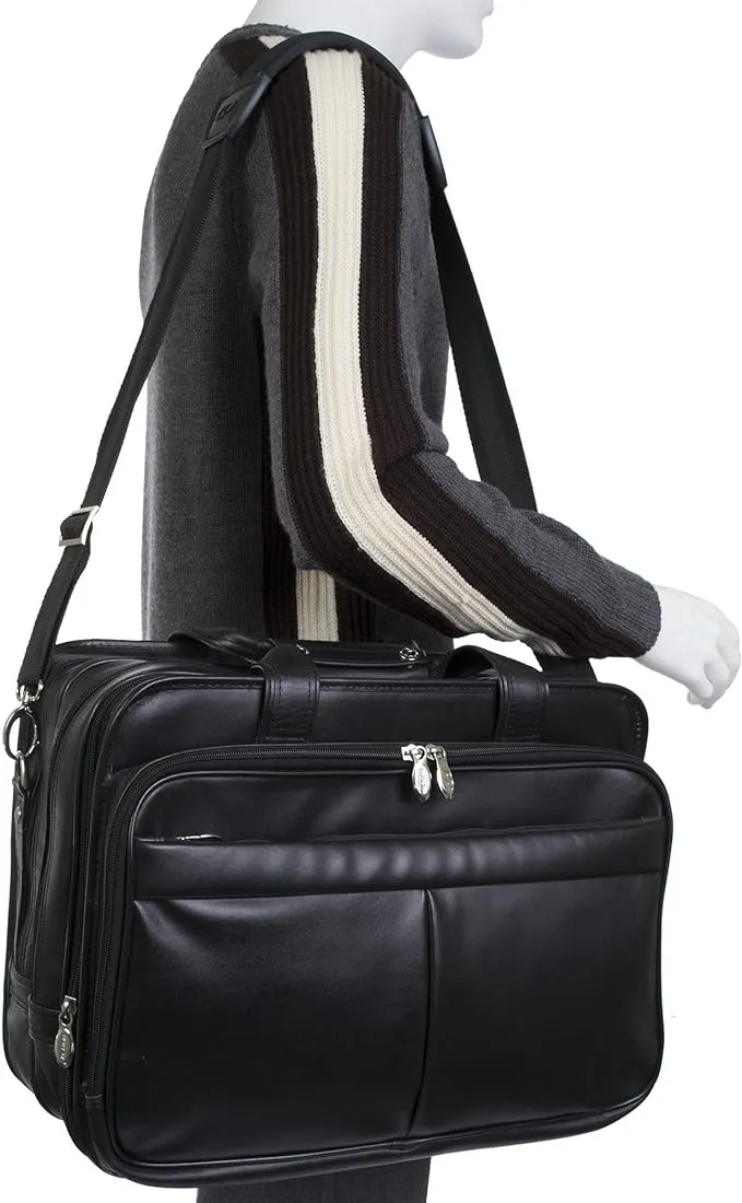 McKlein R Series ROOSEVELT 84555 Leather Detachable-Wheeled Laptop Case