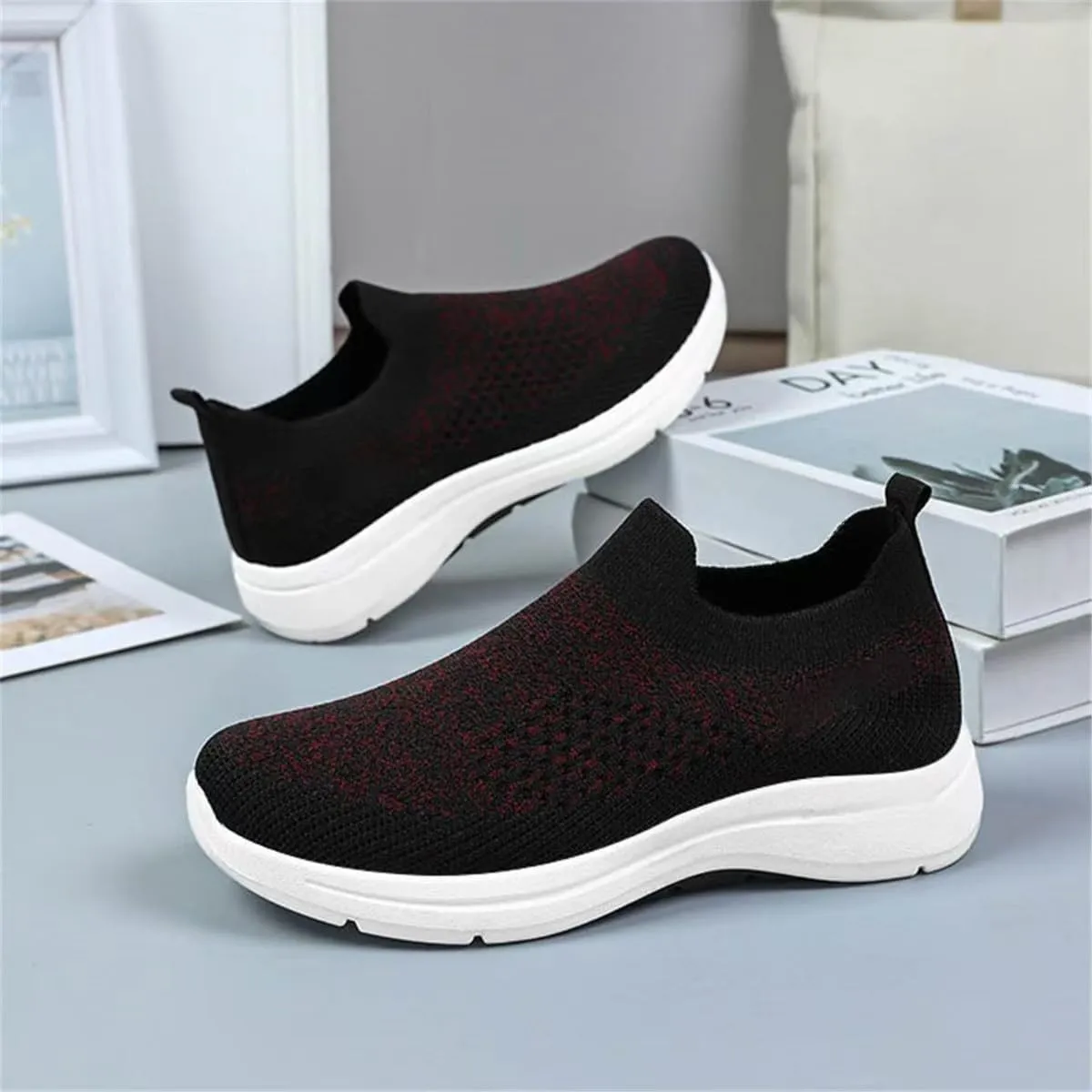 Orthopedic Walking Shoes for Women,2025 New Orthowalkway Womens Shoes,Woven Orthopedic Breathable Walking Sneaker Non-Slip Arch Support Slip on Shoes