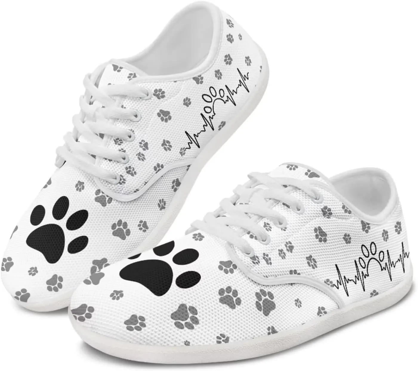 St. Patrick Day Low Top Barefoot Shoes for Men Women Lace Up PU Walking Shoes Wide Toe Zero Drop Sneakers