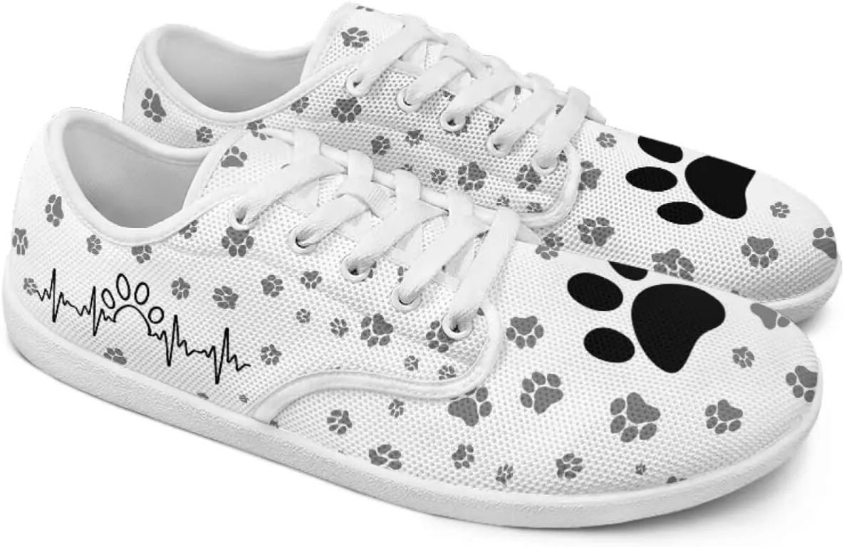St. Patrick Day Low Top Barefoot Shoes for Men Women Lace Up PU Walking Shoes Wide Toe Zero Drop Sneakers