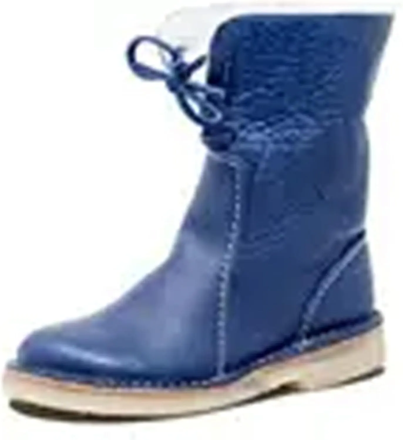 Waterproof Snow Boots for Women, Wide Width Ankle Boots Warm Insulated Faux Fur Lined Waterproof Lace Up Snow Boots Winter Fuzzy Snow Boots Short Ankle Boot with Fur Lined