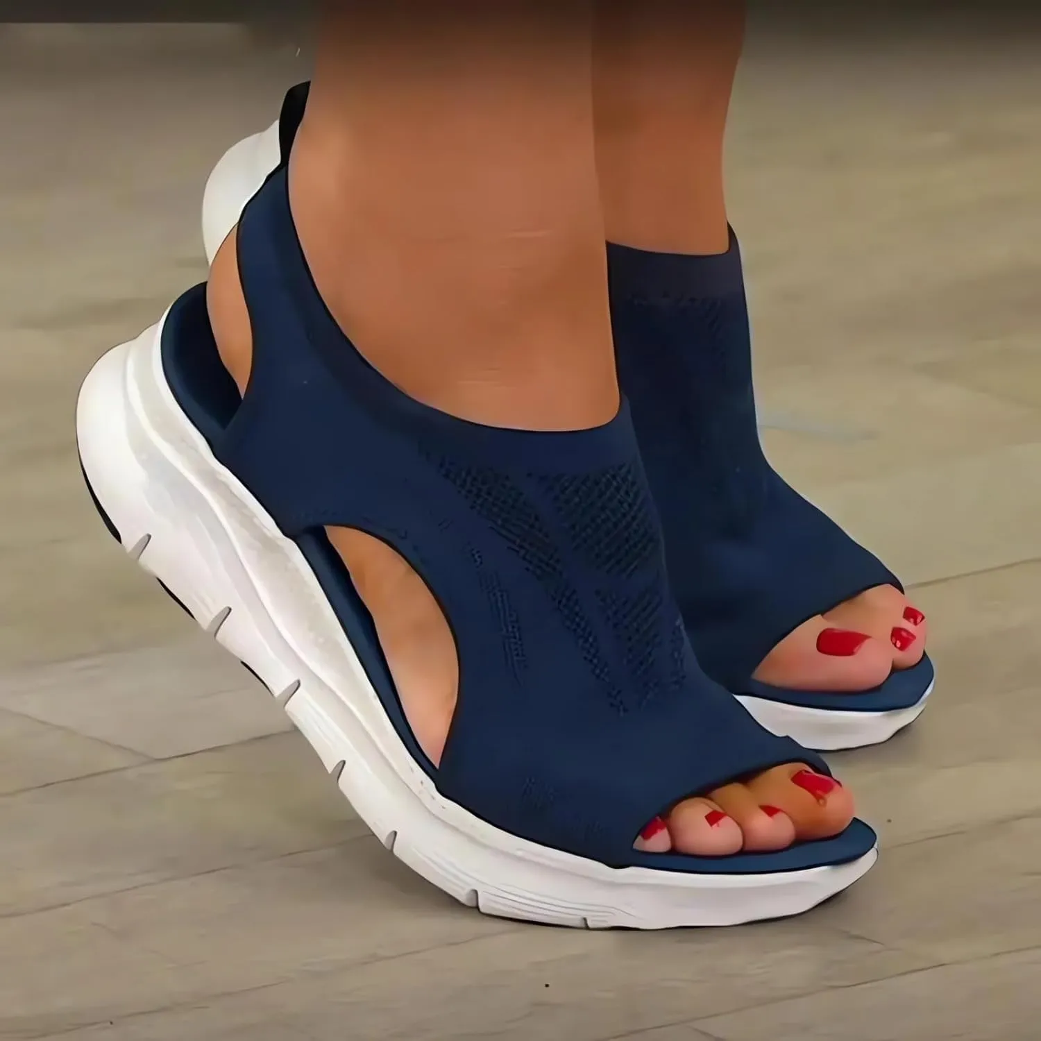 Women's Breathable Orthopedic Arch Support Sandals, Comfortable Walking Tennis Shoes, Waterproof Hiking Outdoor Active Summer Dressy Soft Mat Diabetic Sandals