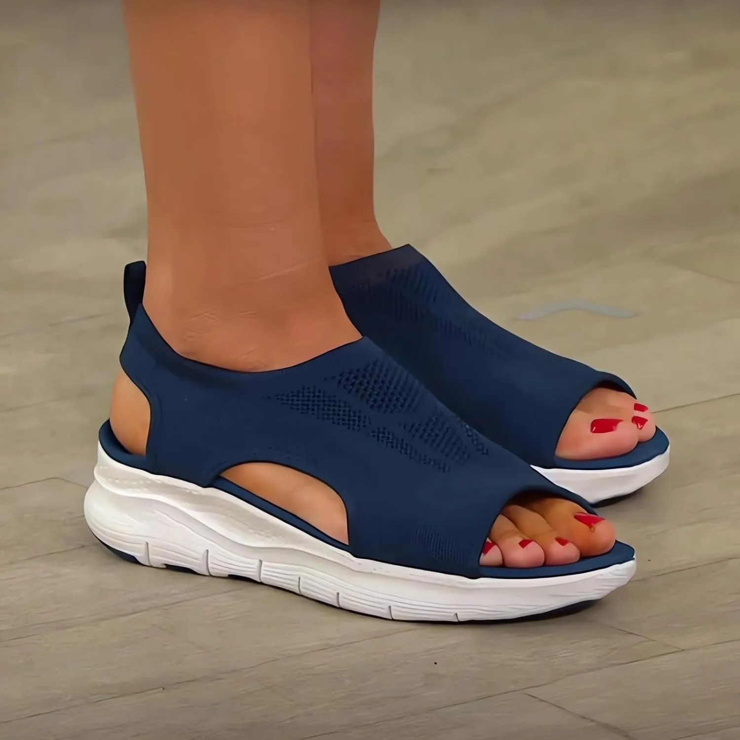 Women's Breathable Orthopedic Arch Support Sandals, Comfortable Walking Tennis Shoes, Waterproof Hiking Outdoor Active Summer Dressy Soft Mat Diabetic Sandals
