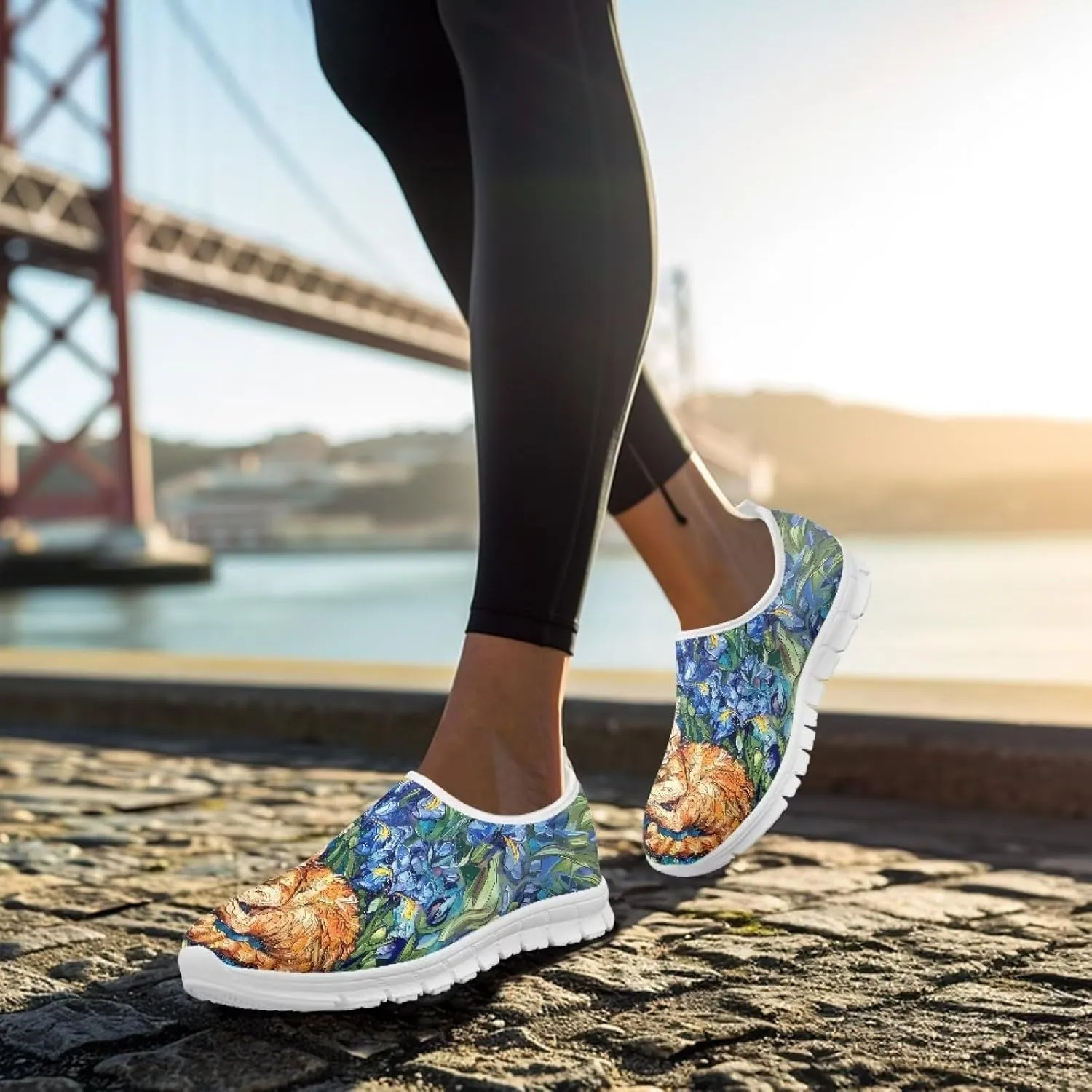 Women's Sneaker Casual Low Top Hiking Sneaker Lightweight Breathable Slip On Outdoor Soft Holiday Shoes for Womens