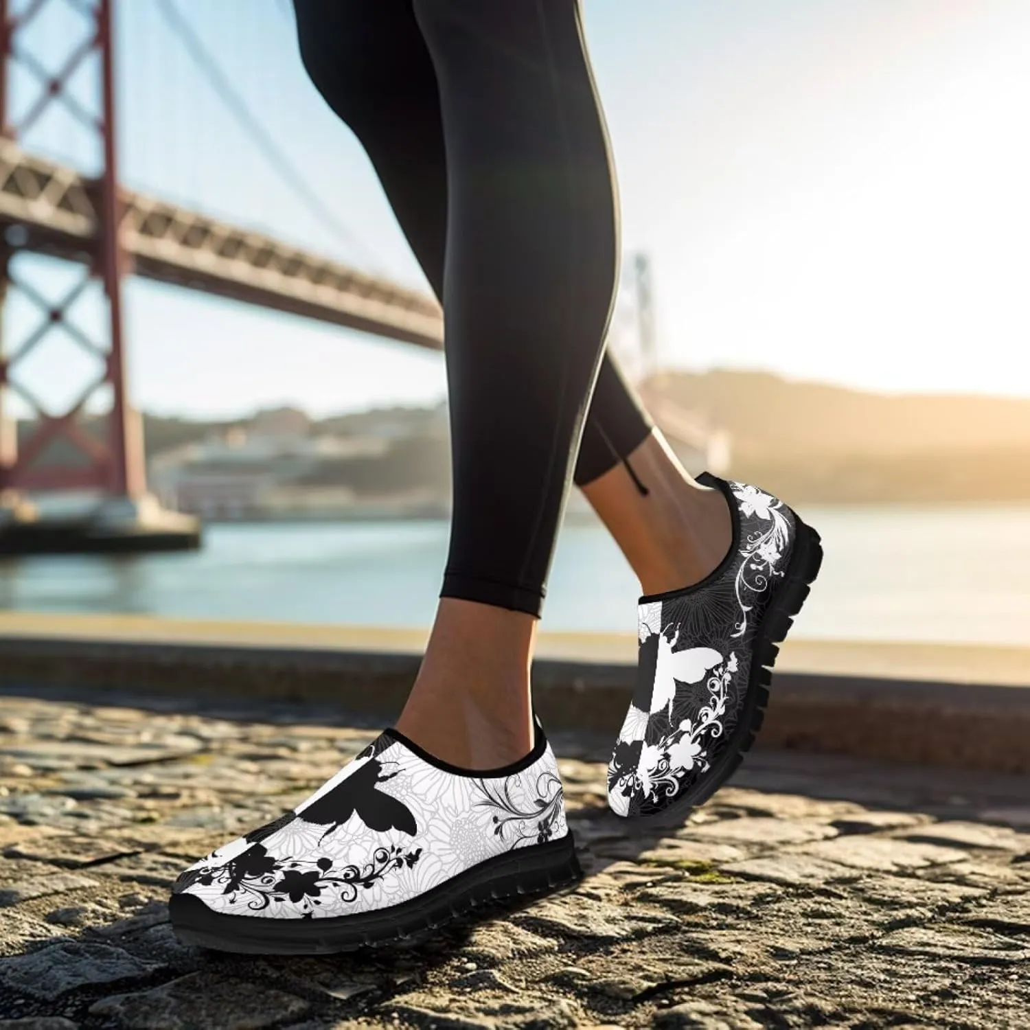 Women's Tennis Sneaker Low Top Work Loafers Walking Barefoot Sneakers Comfort Travel Sport Shoes